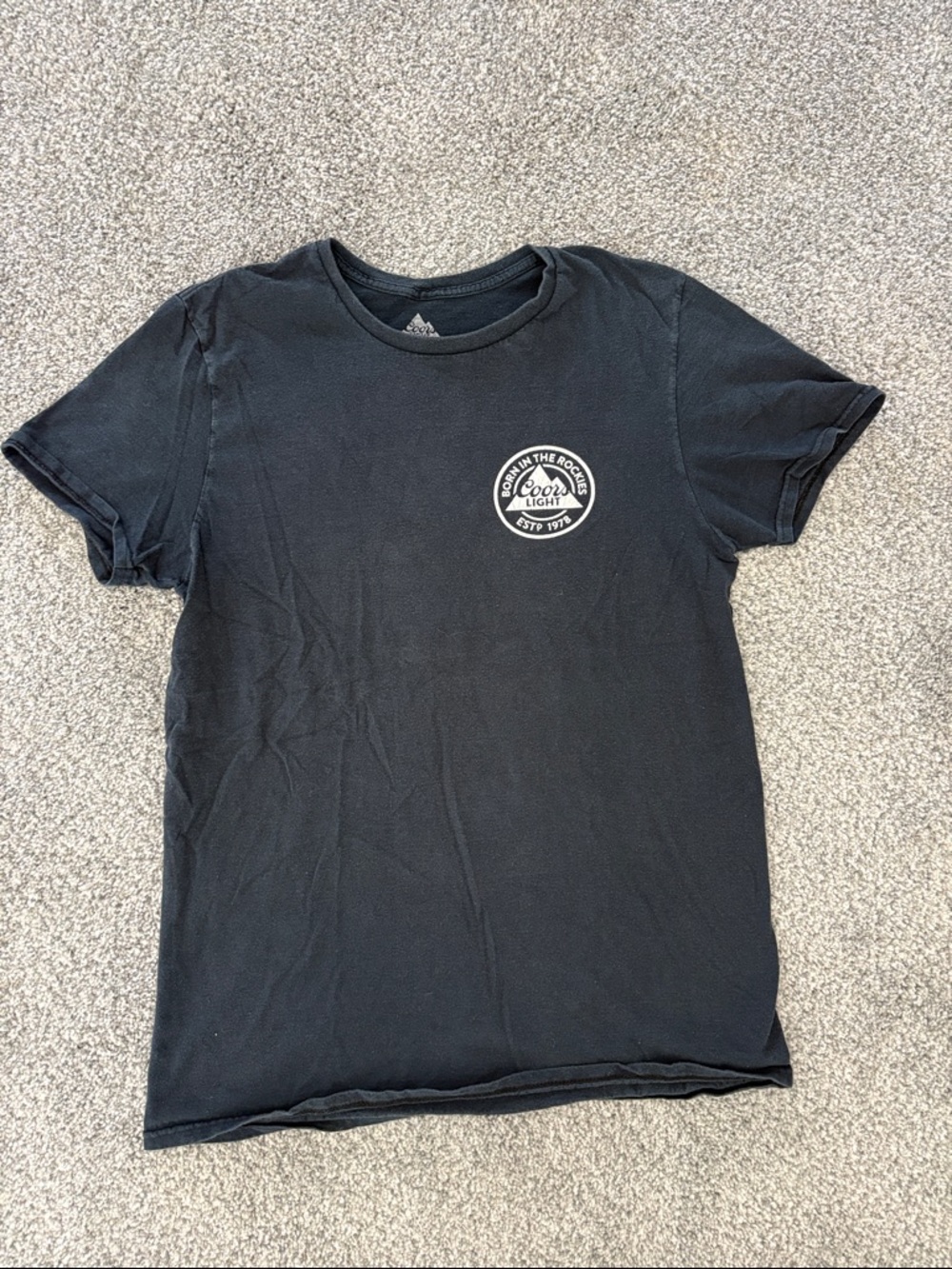 Black Coors Light Graphic Crewneck T-Shirt